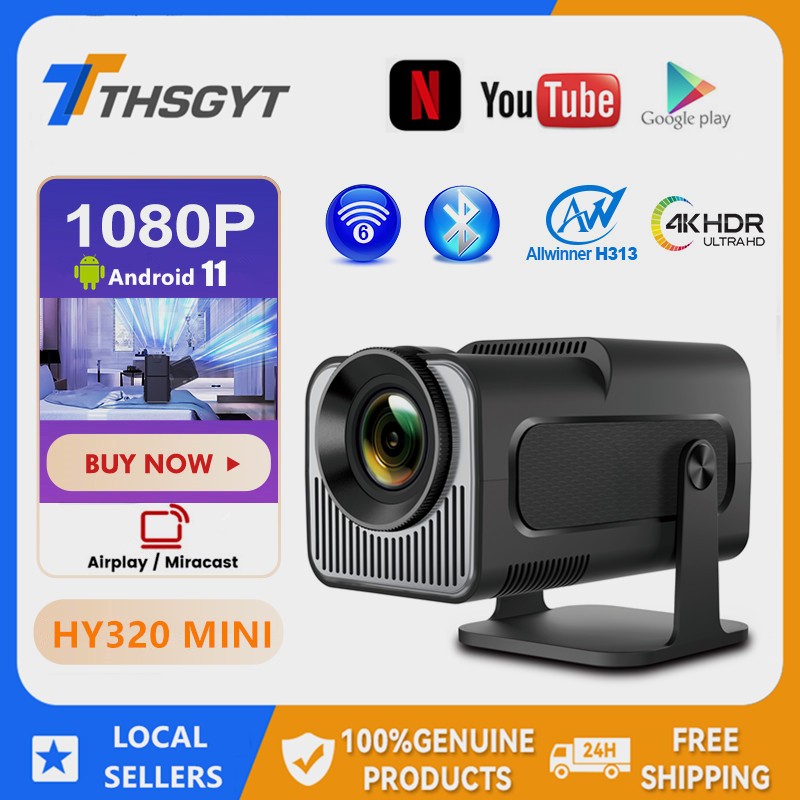 【Buy 2, Get 20% OFF】Original HY320 Mini Projector 4K HD Portable ...