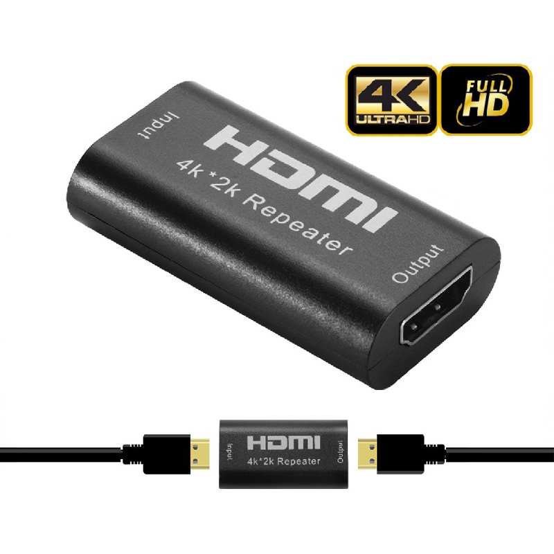 HDMI Repeater Extender Booster Adapter Over Signal Amplifier Coupler ...