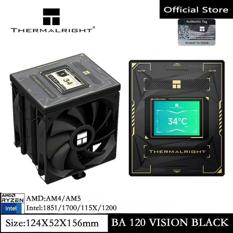 Thermalright Burst Assassin 120 VISION CPU Air Cooling Radiator 2.4 ...