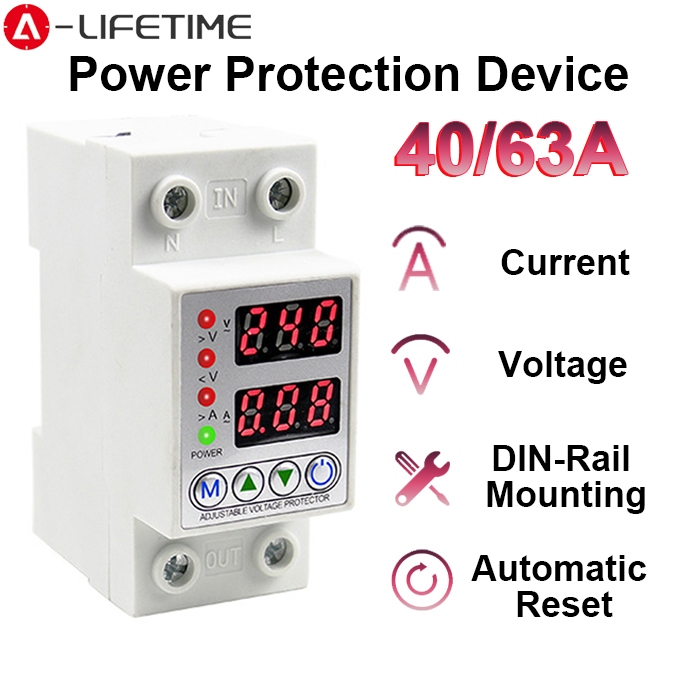 Power Protection Device Dual Display Over Under Voltage Protector AVP ...