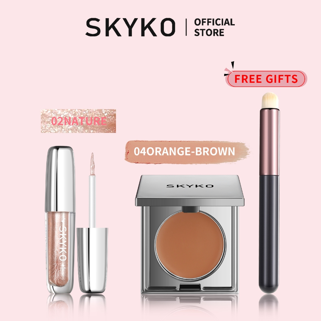SKYKO 2 Pcs Face Makeup Set Liquid Eyeshadow Blush Cream | Shopee Malaysia