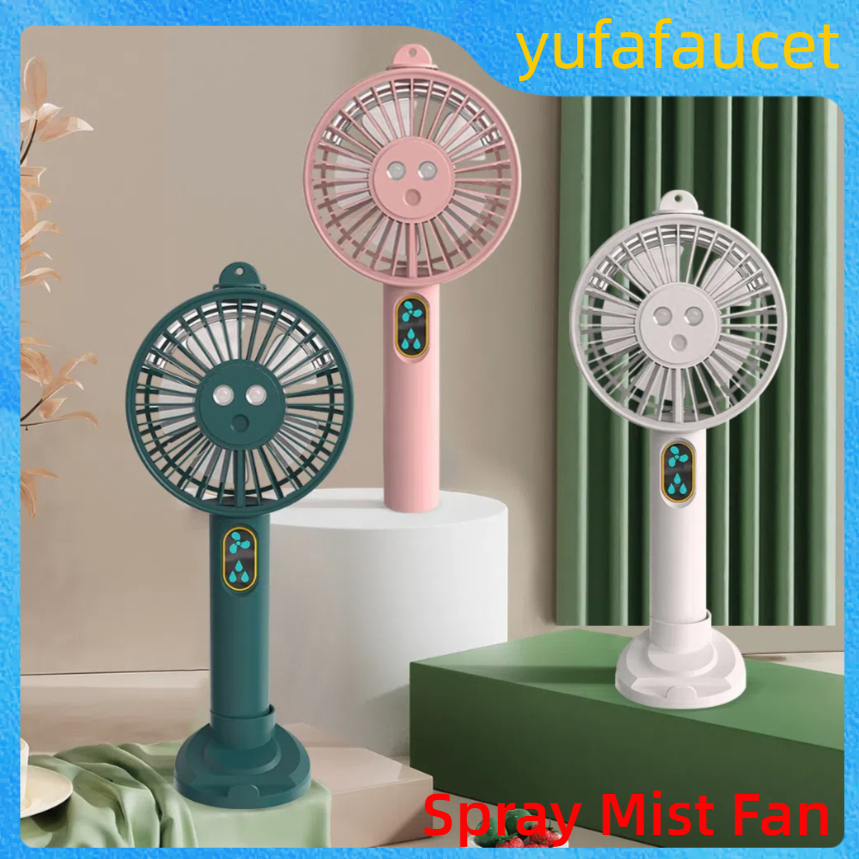 Rechargeable Handheld Fan 5000Mah Portable Mini Cooling Fan with Spray ...
