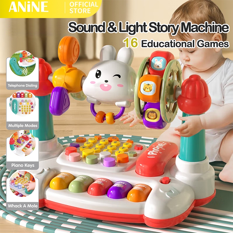 【READY STOCK】16 in 1 Baby ROTATING Musical Toys Intelligent Piano Toy ...