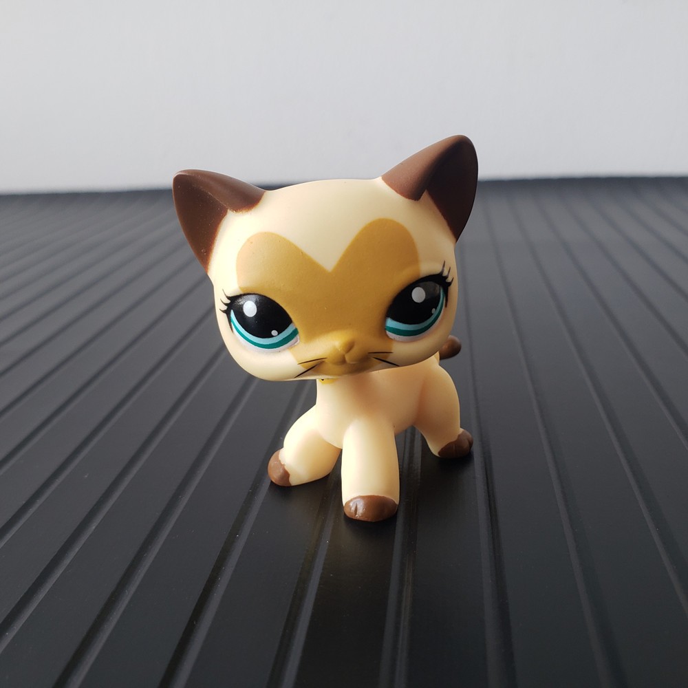 Littlest Pet Shop LPS #3573 Heart Face Tan Short Hair Cat Brown Ears ...