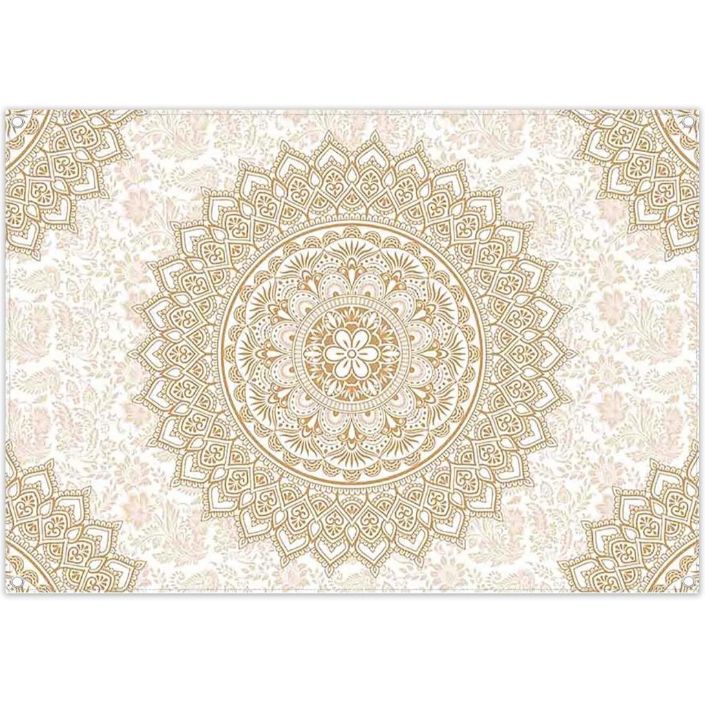 7x5ft Bohemian Photography Backdrop Boho Mandala Vintage Circular ...