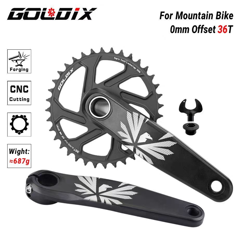 GOLDIX GX Bicycle Crankset GXP MTB Bike Crank Chainring Bike 170mm ...