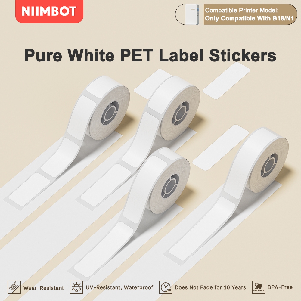 NIIMBOT N1 White Series Label Stickers – Name and Price Tags ...