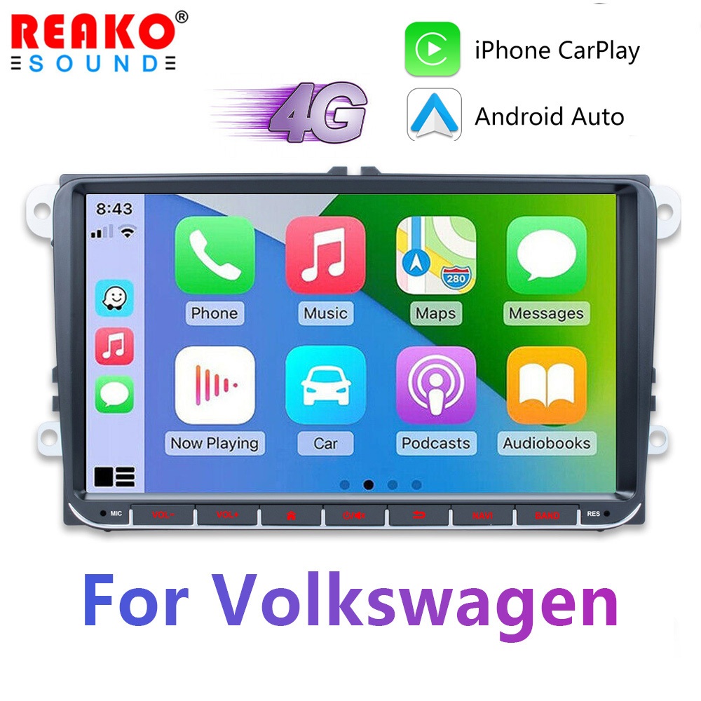 REAKO Car Player for VW Android 11 Auto Carplay Mirror Link 9 Inch ...