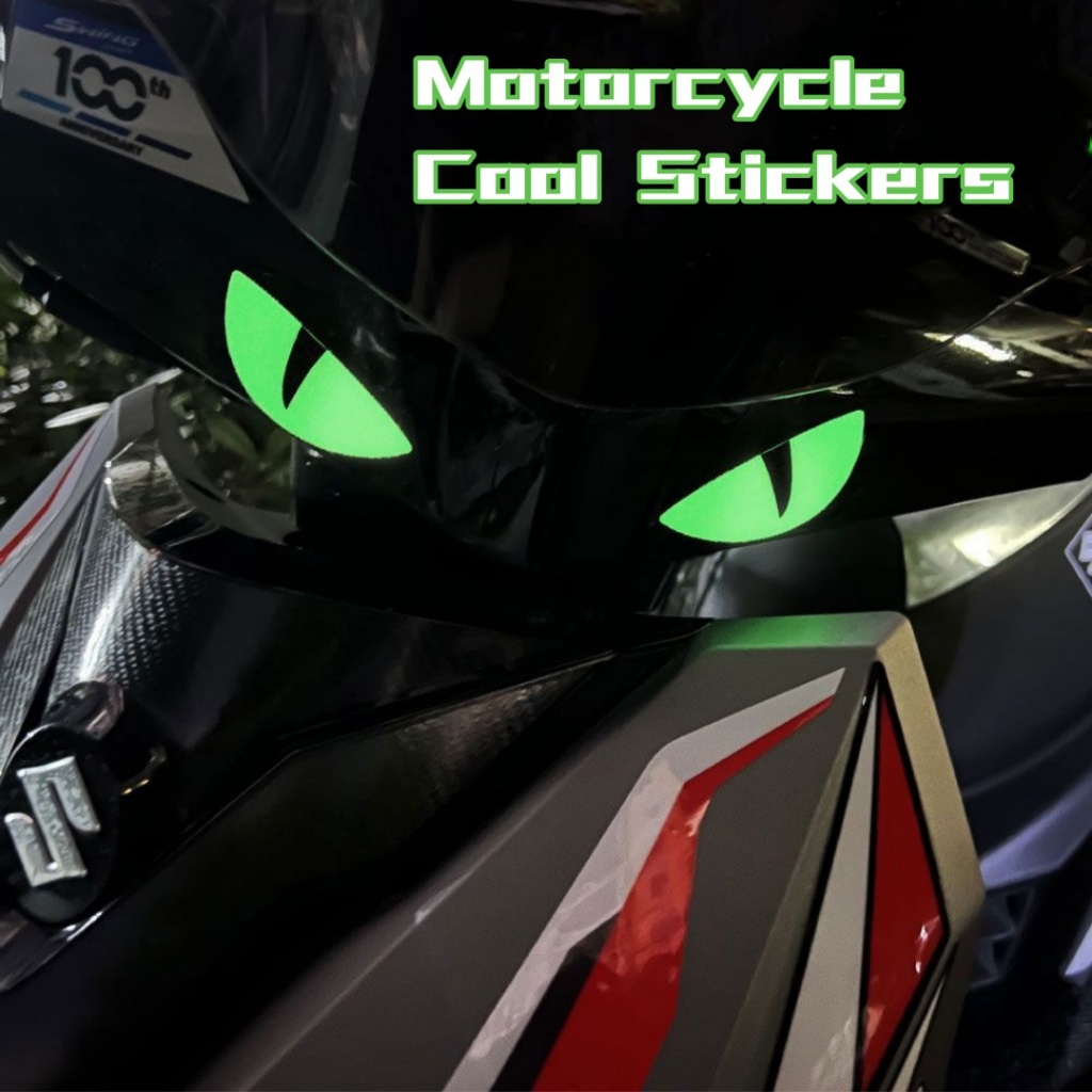 Night Light 3D Devil Eye Stickers Motorcycle Electric Scooter Modified ...