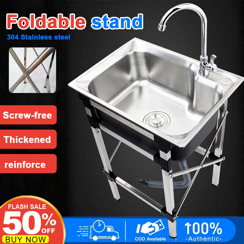 【Boleh dilipat】Sinki dapur 48*35/58*42cm 304 stainless steel kitchen ...