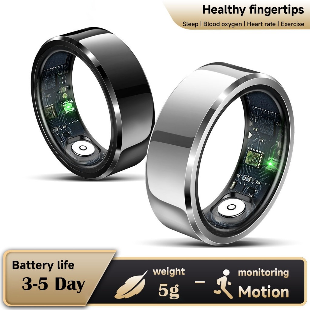 LA380 Smart Ring - Heart Rate/Sleep Monitor, Bluetooth Fitness Tracker ...