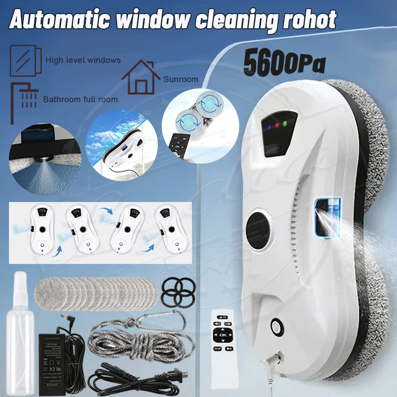 Window Cleaner Robot ultrasonic cleaner Double Suction Cup Suction ...