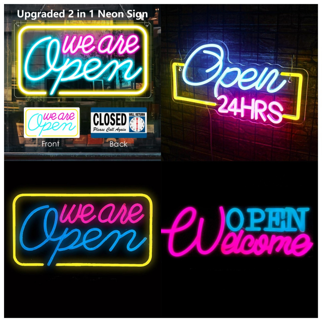 Custom Neon,Open Signs/closed Signs, Suitable for Business Use,24 hours ...
