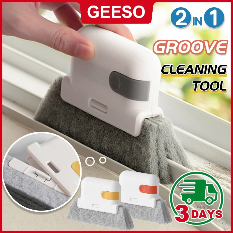 GEESO 2 IN 1 Groove Cleaning Tool Creative Window Groove Cleaning Cloth ...