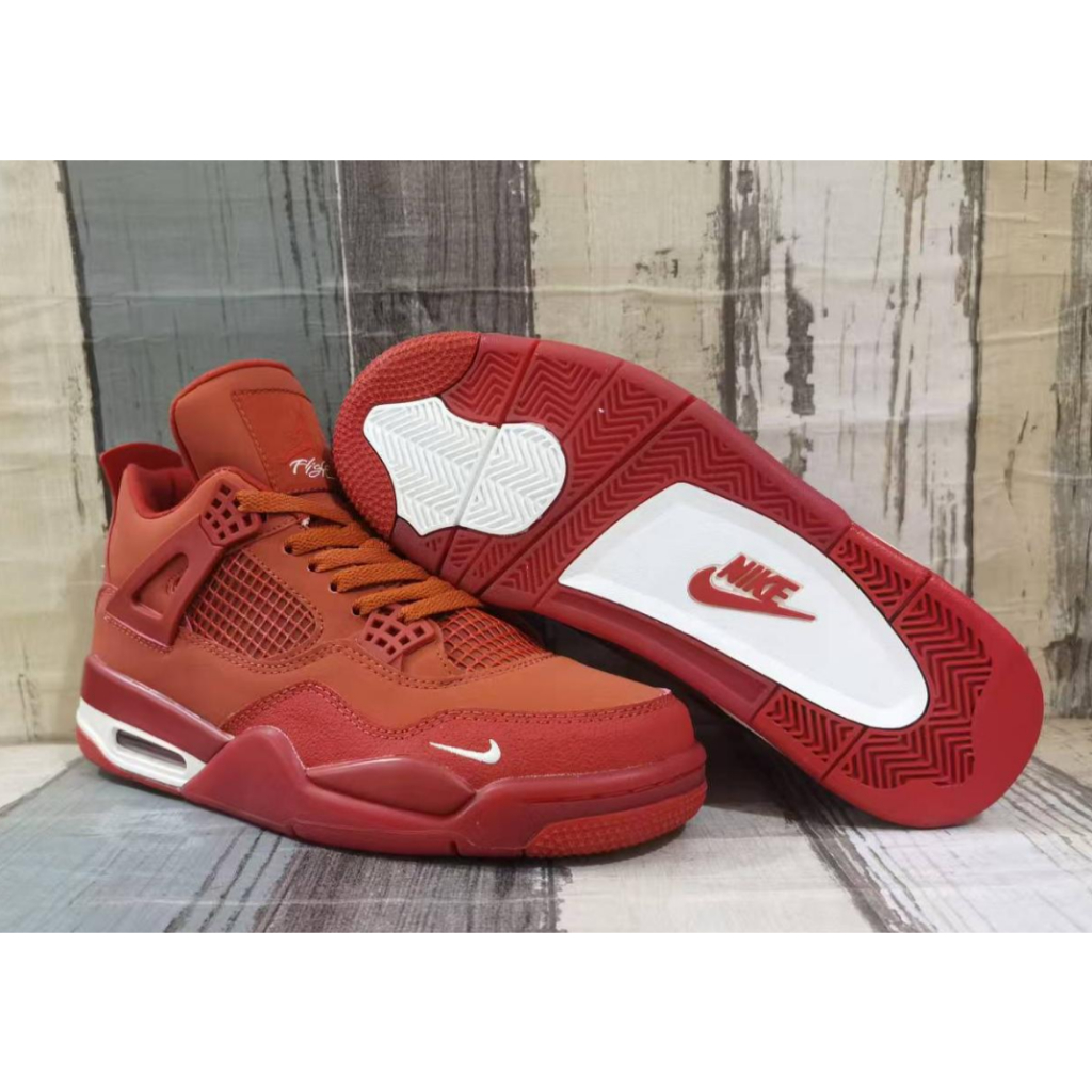 2025New Air Jordan 4 Retro Red Brick Sports Men's Shoes AJ4 Basketball ...