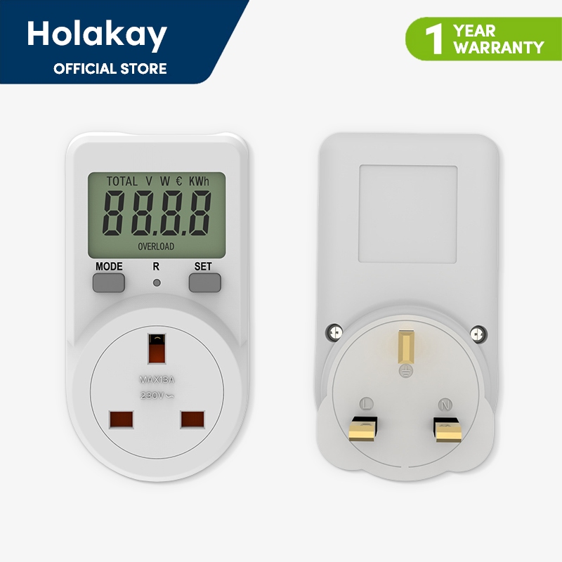 Electricity Usage Monitor Power Meter Plug Energy Monitor Plug Meter UK ...