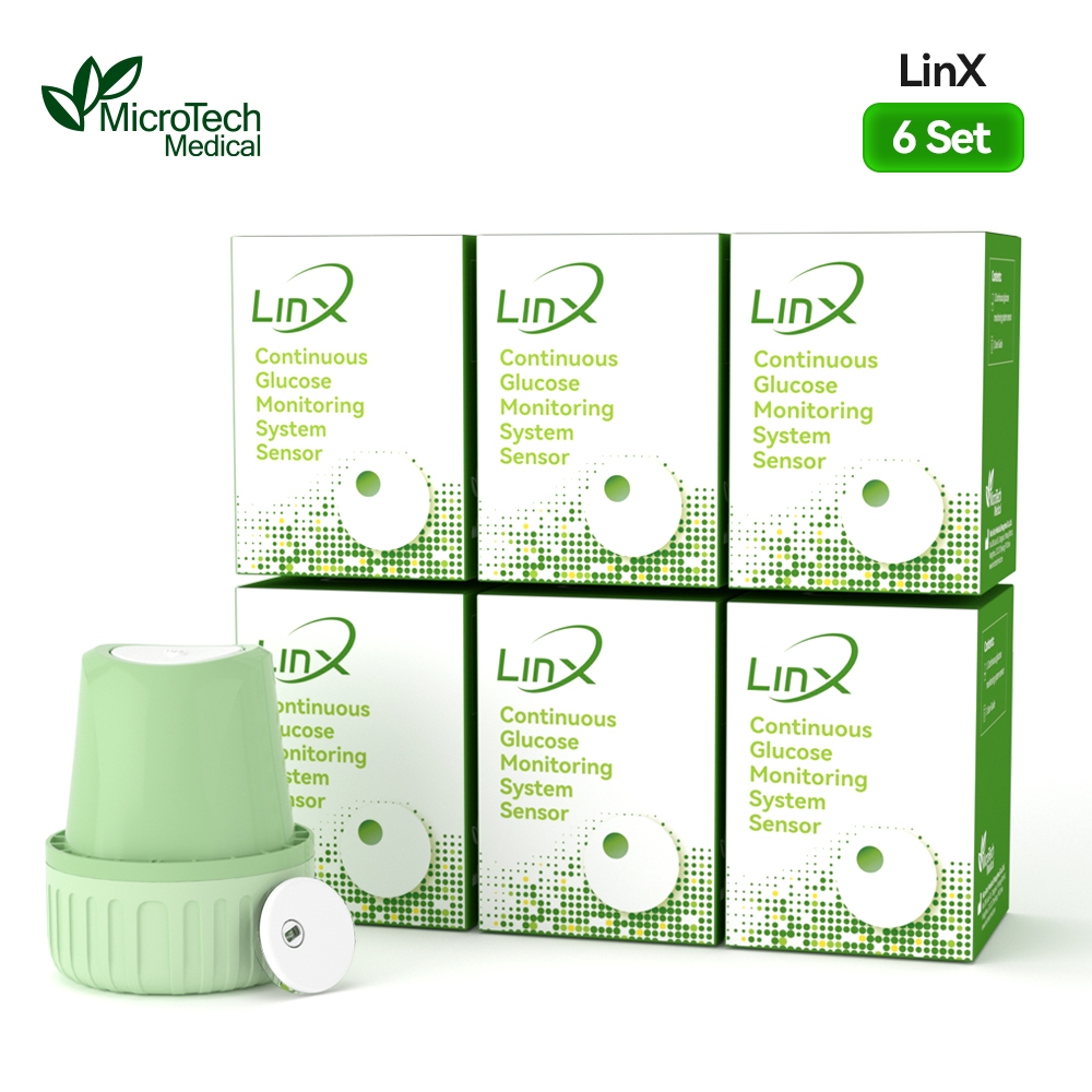 Microtech LinX CGM 6pcs set Continuous Glucose Monitoring for Diabetes ...
