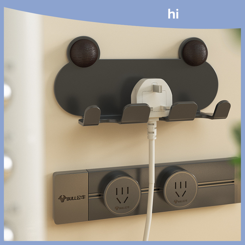 HI HOMES Plug Hook No Punching Socket Holder Adhesive Hook Hook Put ...
