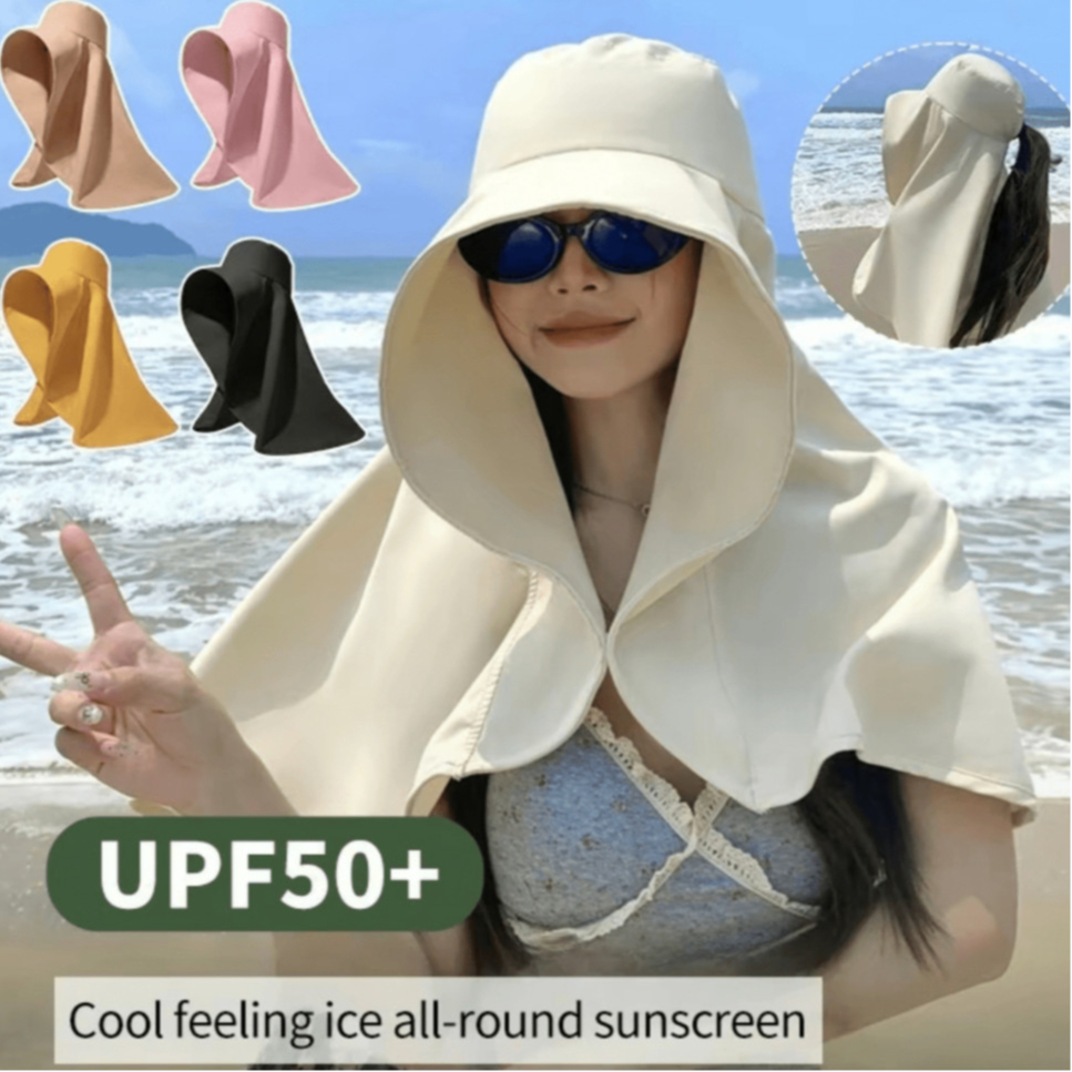 【All-Round Sunscreen】Sun Hat Shawl hat cap topi perempuan Bucket hat UV ...