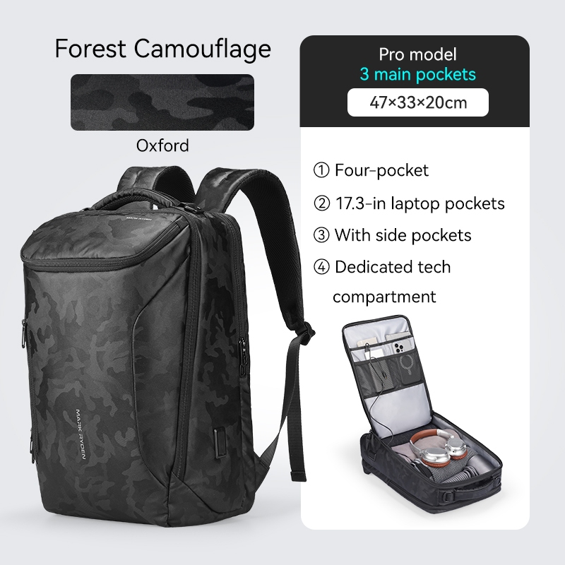 MARK RYDEN Laptop Backpack Men Laptop Bag 17.3 inch Bagpack Man Ykk ...
