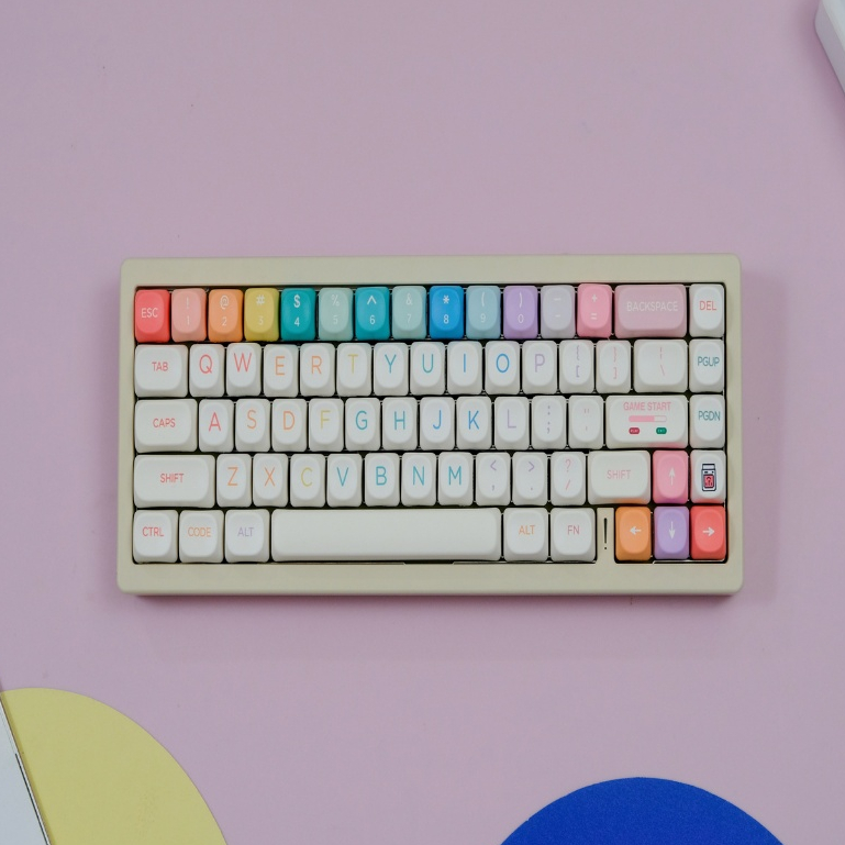GMK Macarons Keycaps 126 Keys PBT Material MOA Profile for CHERRY MX ...