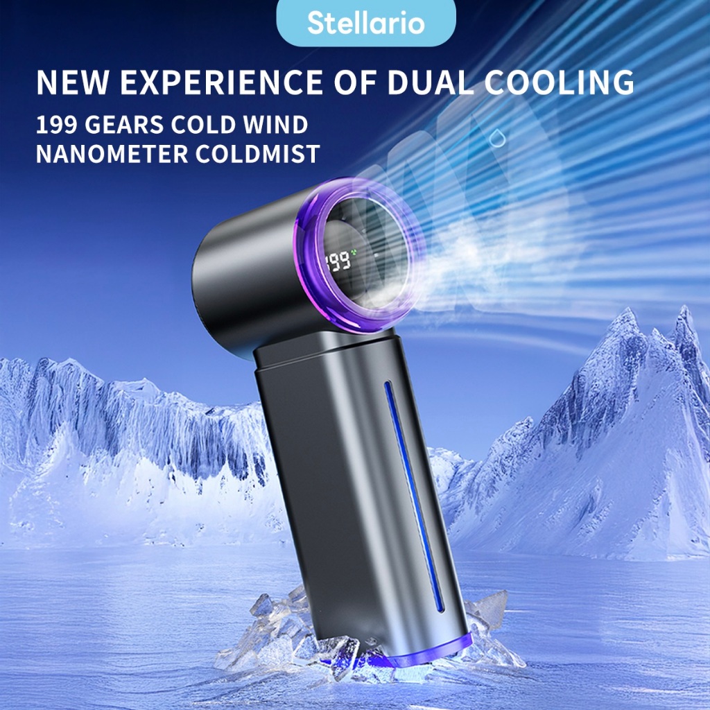Handheld Fan Ice Mist mini fan DC motor 13m/s high speed portable ...