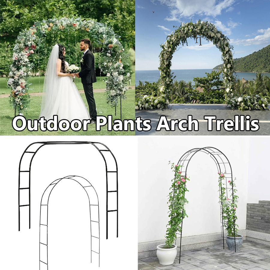 Outdoor Garden Arbor Metal Outdoor Plants Arch Trellis Plant Support ...