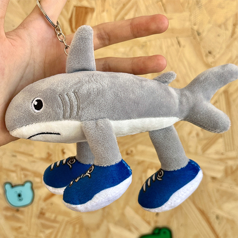 Poupée en peluche amusante Tung Tung Tung Sahur et Tralalero Tralala requin, personnage de dessin animé, oreiller doux en peluche, jouets