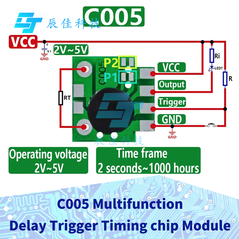 1~5 PCS C005 Multifunction Delay Trigger Timing Chip Module Timer IC ...