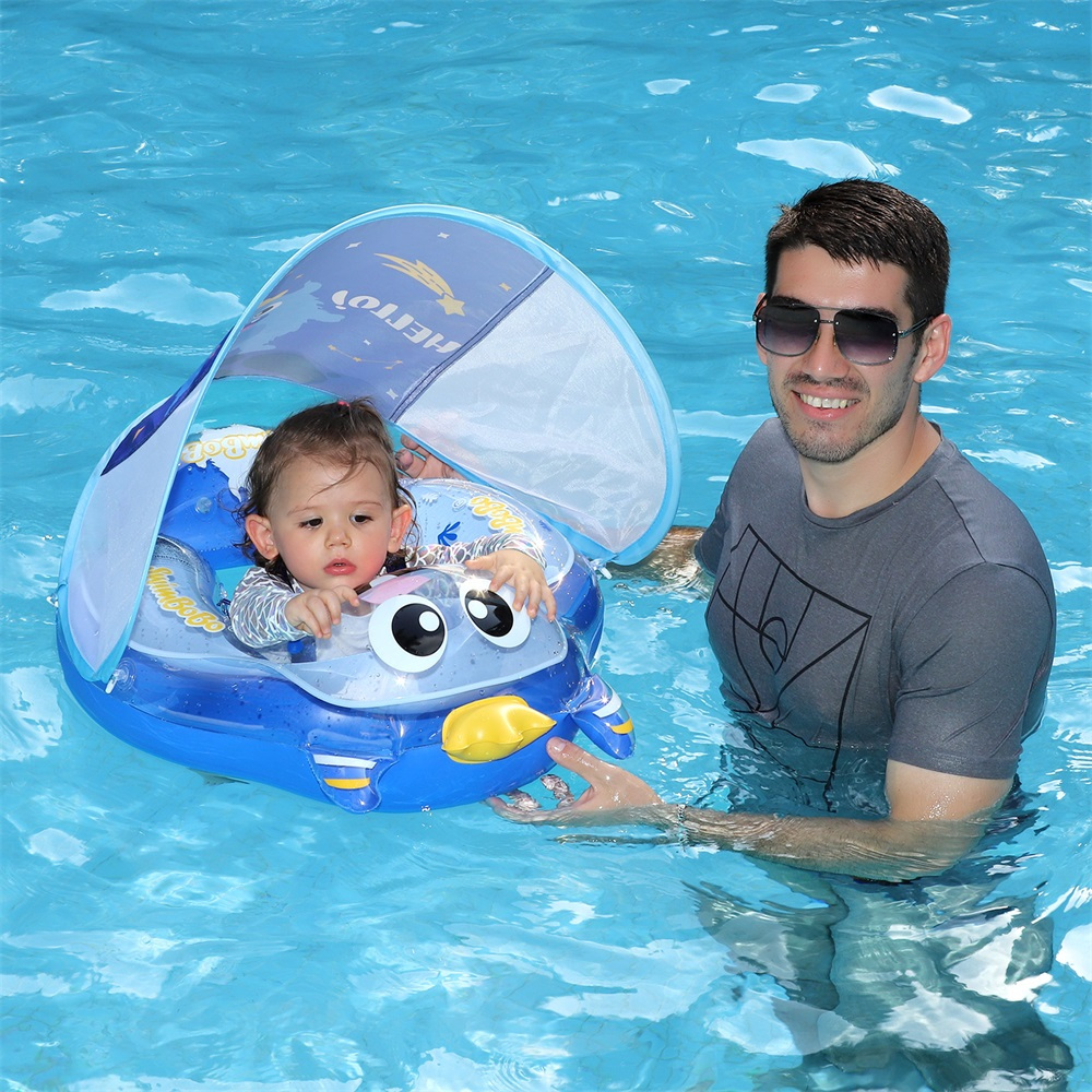 Swimbobo Baby swimming ring with Seat &Canopy inflatable infant ...
