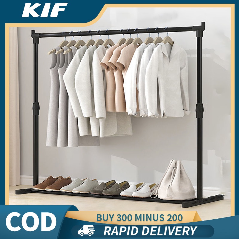 Garment Rack Steel Clothes Pole Rack Clothing Display Hanger Organizer ...
