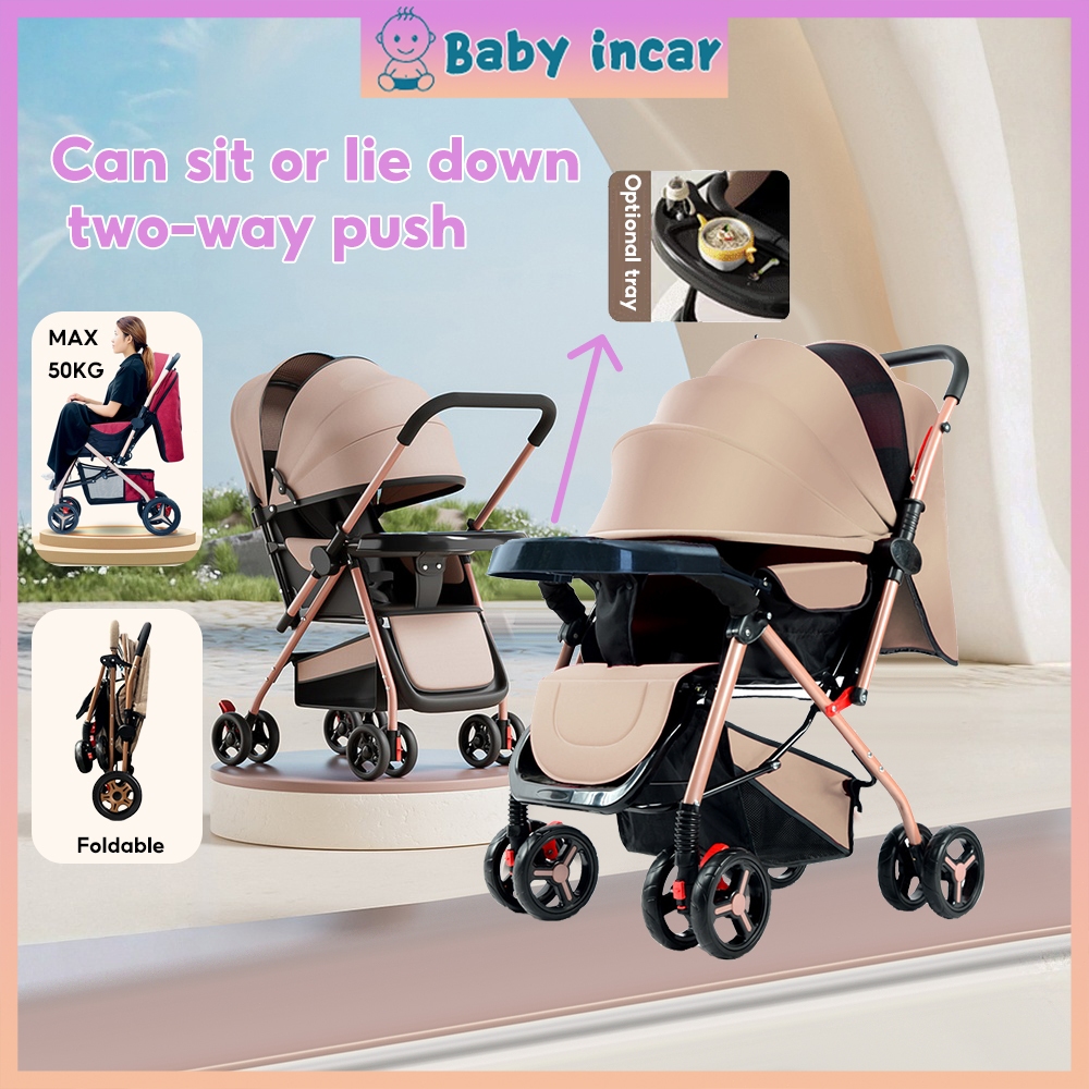 Stock 🇲🇾 Boarding Baby Stroller Foldable 2 Way Stroller Lightweight ...