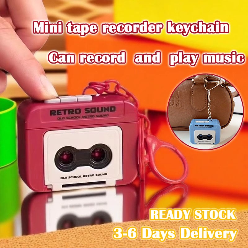 Keychain Tape Gift Radio Mini Vintage Retro Cute Recorder Small Audio ...
