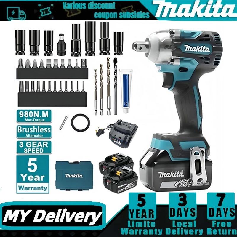 [MY]MAKITA 980N 18v Cordless Drive Brushless Impact Wrench Brushless ...