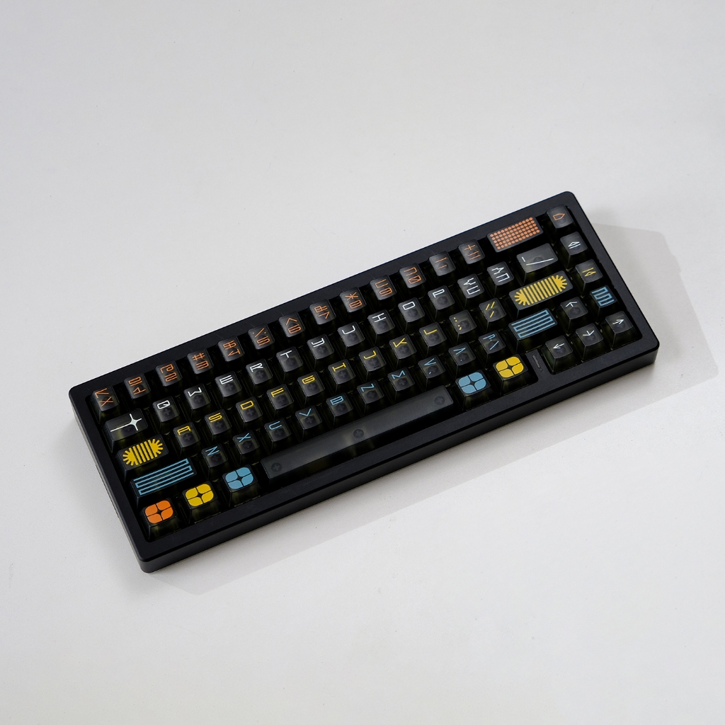Aifei Exposition Keycap Black Big font Comic foggy transparent keycap ...