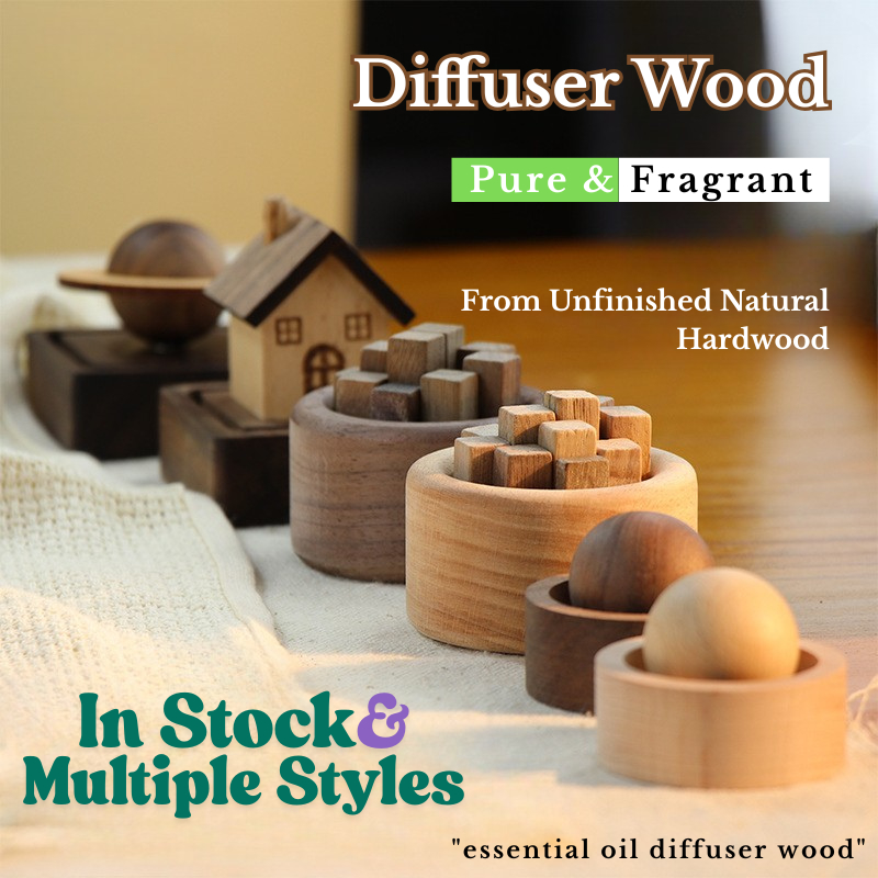 Solid Wood Aroma Diffuser - Handmade Beech Walnut Essential Oil Stick ...
