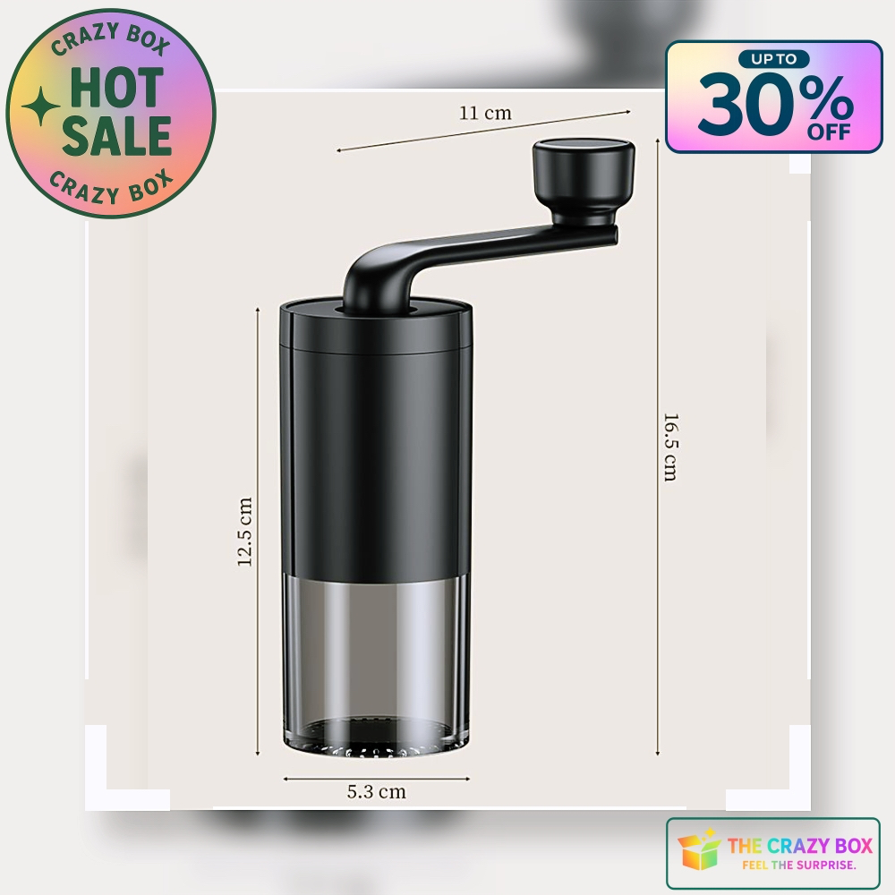 Manual Coffee Grinder Hand Mill Adjustable Ceramic Burr Portable Home ...