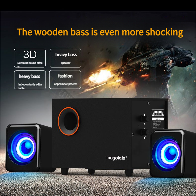 Wooden Computer Subwoofer 2-in-1 Bluetooth Desktop All-in-One Magnetic ...