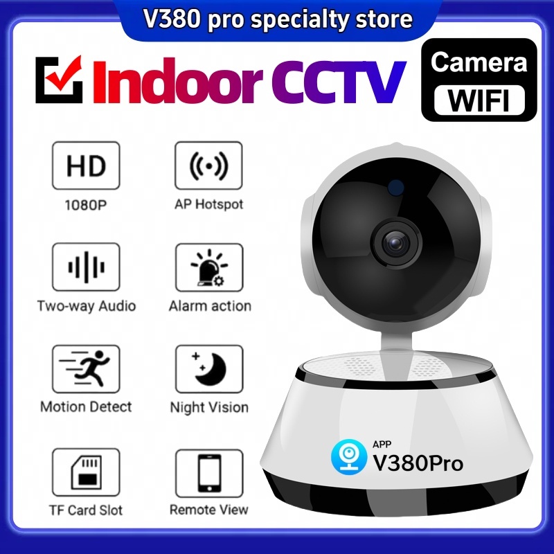 View of V380 Pro WiFi CCTV Camera Security Home Network Night Smart Indoor ...