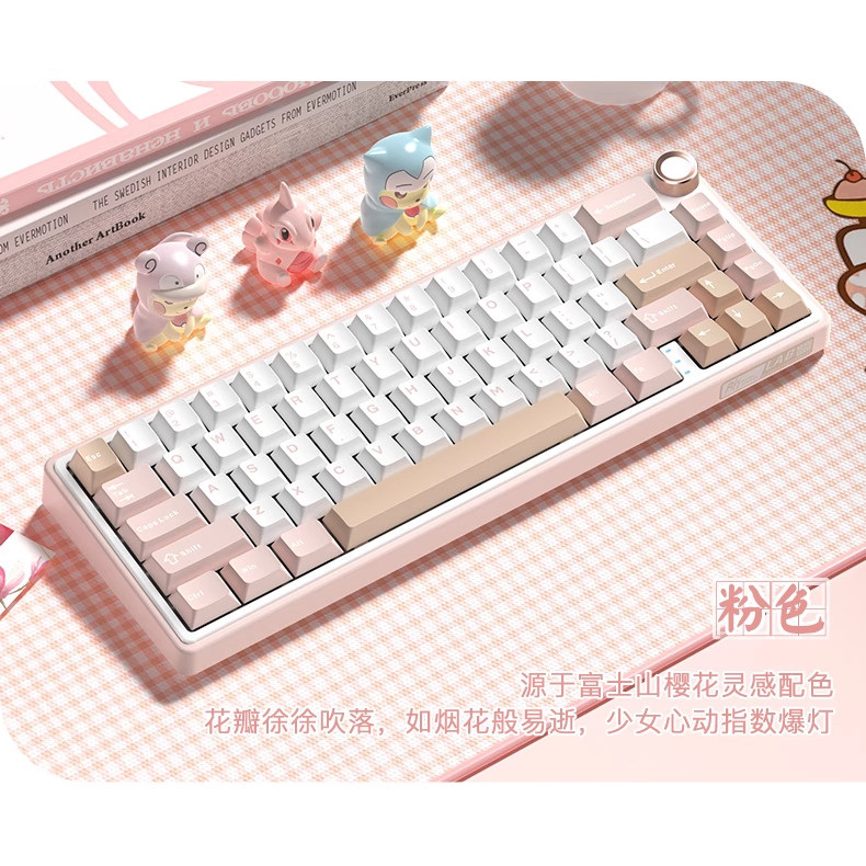 RK R65 customized MINI small portable single-mode wired RGB full-key ...