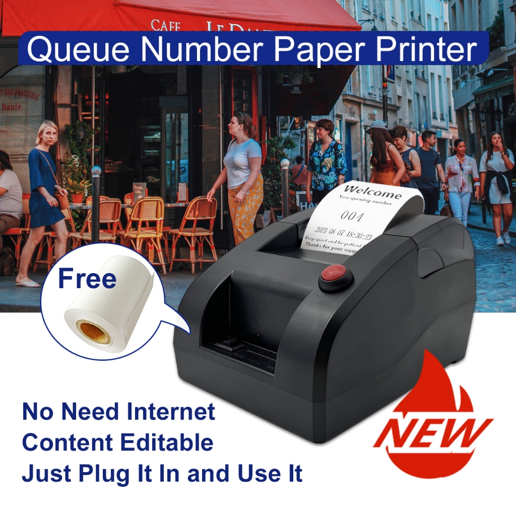 Queue Thermal Printer for Queue Number Ticket Dispenser Printer High ...