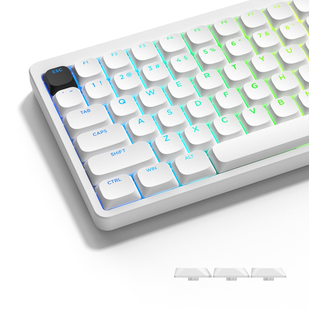 Womier Low Profile Shine Through 143 Keys BOW PBT Double Shot Keycaps ...