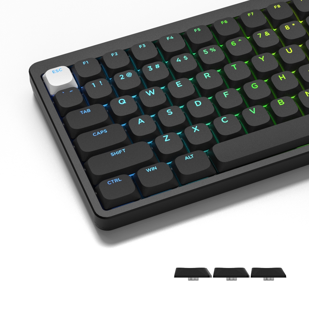 Womier Shine Through 143 Keys Low Profile Minimalist Double Shot PBT ...