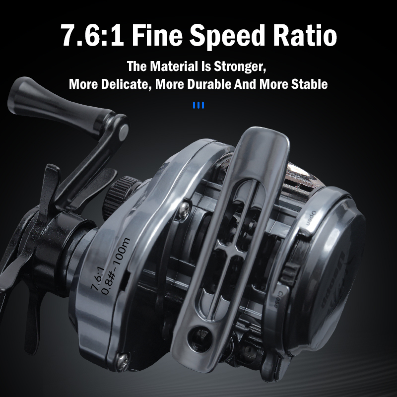 リール LEYDUN USOPP DC Baitcasting Reel LEYDUN USOPP Fishing Reels 7.6:1 125g Carbon Micro Drag 4.5KG