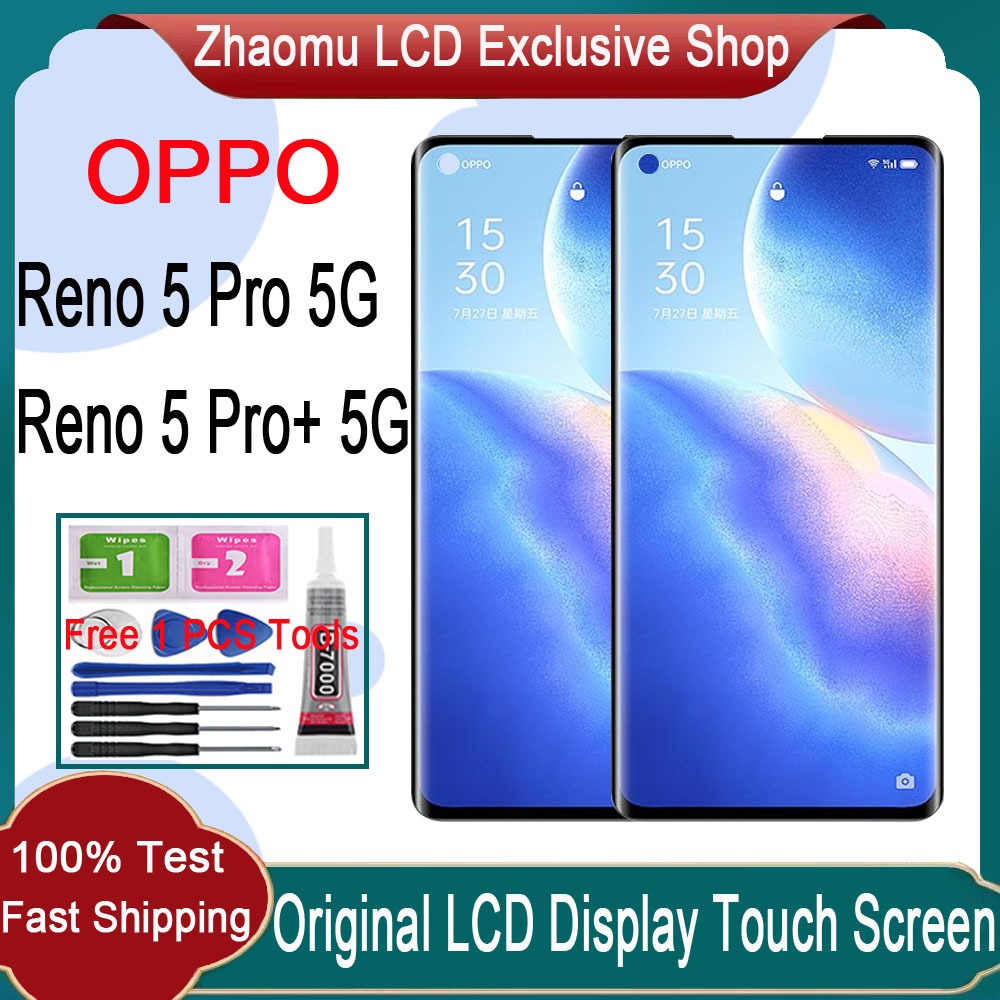 Original AMOLED OPPO Reno 5 Pro Reno 5 Pro Plus 5G LCD Display Touch ...