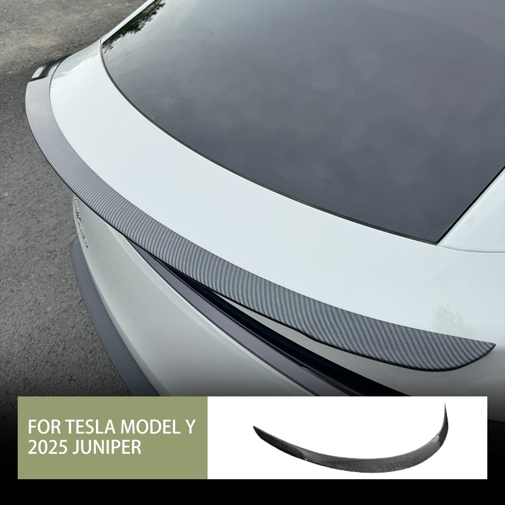 ABS Carbon Fiber Spoiler For Tesla Model Y Juniper 2025 Rear Trunk Wing ...