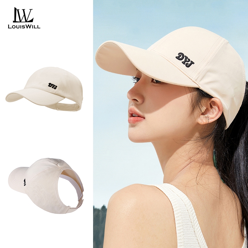 LouisWill Women Baseball Cap (Gift Set) Empty Top Large Brim Visor Cap ...
