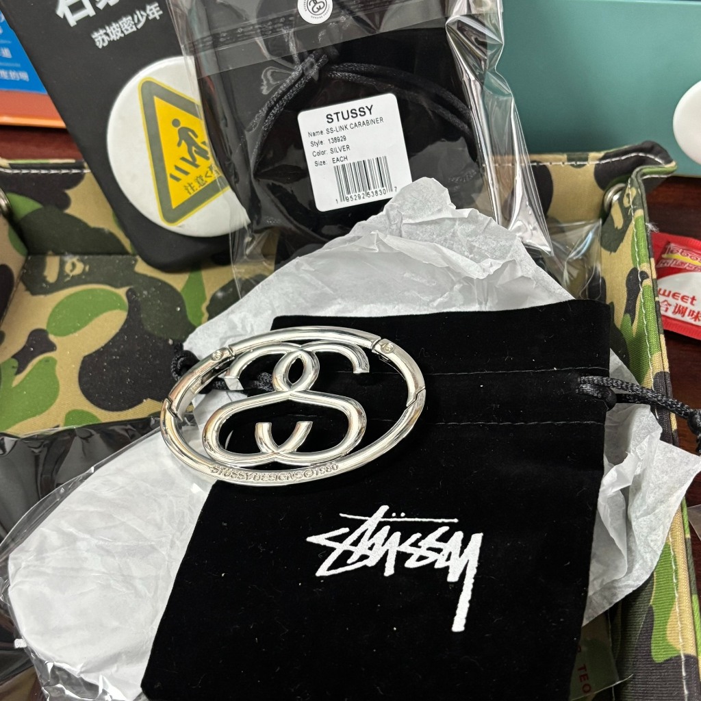 Street Wear Stussy carabiner Keychain Backpack Pendant link