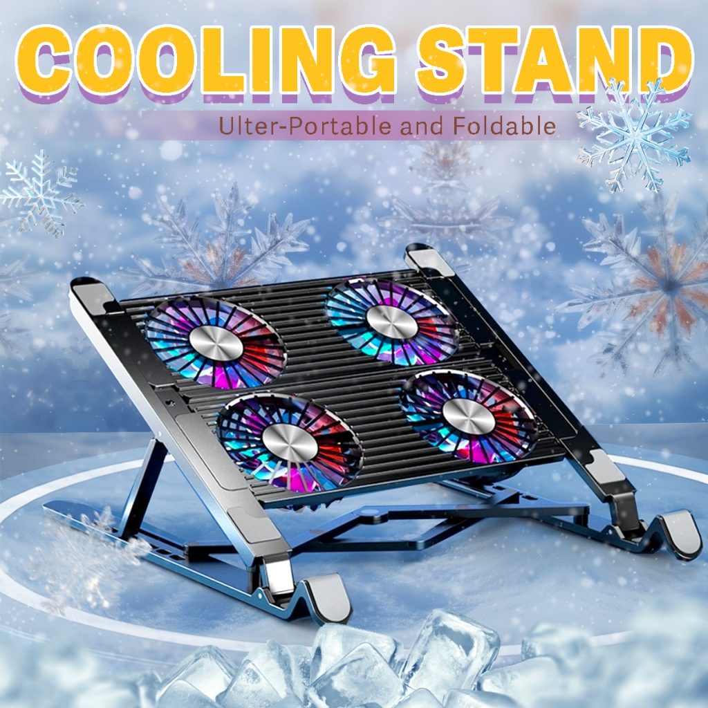 Laptop Stand Cooler l 4 Cooling Fan Laptop Laptop l USB Fan l Cooling ...