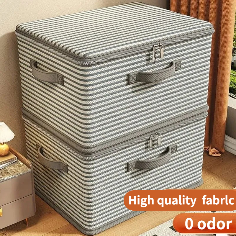 Foldable Nonwoven Zipper Storage Box with Lid for Toys and Trousers ...